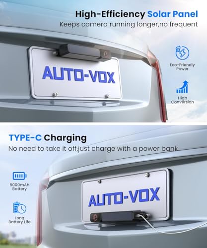 AUTO-VOX Solar Wireless Backup Camera: 5" 1080P - image 5
