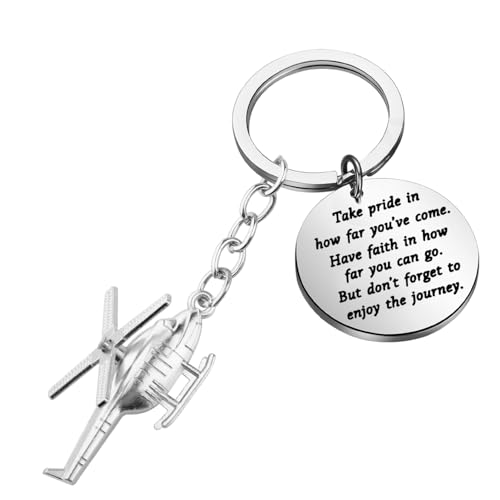 FUSTMW Helicopter Keychain Gifts for Helicopter Lovers Helicopter Pilot Gifts