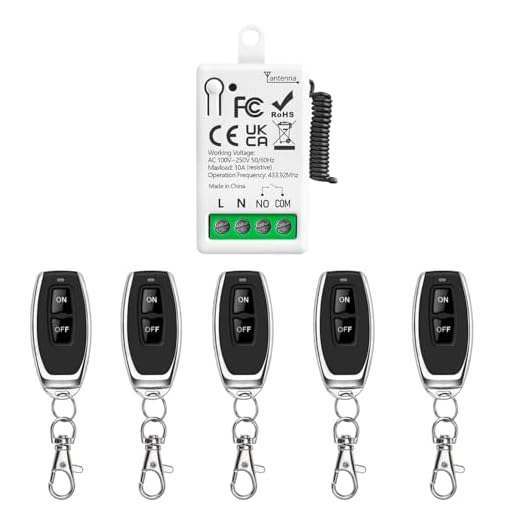 Tedeligo 433 Mhz AC 220V 230V 1Canale Interruttore Di Controllo Remoto Wireless Modulo Ricevitore Rele RF Con 5 Trasmettitori, Controller Passivo Con Contatto Pulito, Per Sistema Porte Da Garage