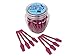 Beauticom Pana Brand (Pink Color) (100pcs in a Container) Cosmetic Make Up Disposable Plastic 2.5