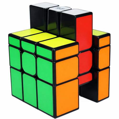 Image of Hawkister QiYi 3x3 Mirror Coloured Tiled Speed Cube | Professional Shape Mod with Durable Embedded Tiles | Black Stickerless 3x3x3 Cube for Smooth Turning, Stable 56mm Logic Puzzle