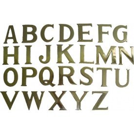 Black Country Metal Works 3" Letters Solid Brass Self Adhesive (N)