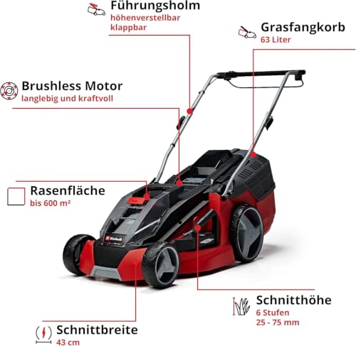 Einhell Akku-Rasenmäher GE-cm 43 Li M Kit – Ansicht 3