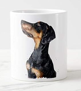 Large Doberman Regal Ceramic Mug 15 oz- Doberman Coffee Mug, Doberman mug gift,Doberman, Doberman Mug