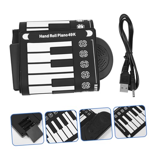 CIMAXIC 1 Jeu De Piano À 49 Touches Piano Enfant Claviers De Piano pour Enfants Piano pour Enfants Clavier De Musique Pianos Roulés À La Main Piano Éducatif Enroulable Piano À Clavier - Les Beatles, Paul McCartney, John Lennon, RIngo Starr, George Harrison CIMAXIC 1 Jeu De Piano À 49 Touches Piano Enfant Claviers De Piano pour Enfants Piano pour Enfants Clavier De Musique Pianos Roulés À La Main Piano Éducatif Enroulable Piano À Clavier – Image 7
