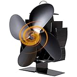Wood Stove Fan 4 Blades for Wood/Log Burner/Fireplace Silent Operation