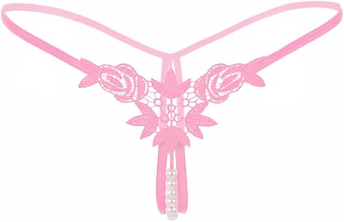 Miniatura 4 de COMLIFE Tanga de tanga con tanga de cintura baja para mujer, con bordado de perlas