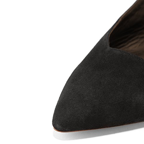 YDN Women Elegant Pointed Toe Slingback Pumps Slip On Mid Chunky Block Heels Minimalist Office Daily Wear Casual Shoes2