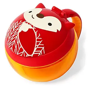 Skip Hop Zoo Snack Cup - Fox Bpa-Free, PVC-Free & Phthalate-Free with Capacity (222 Mlfox (Orange,Red)