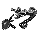 Microshift Advent 9sp Rear Derailleur Groupset, Right-Hand Shifter, Black