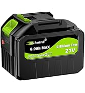 Sihuird 21V 6.0 Ah Power Battery Replacement for Leaf Blower Cordless (A)