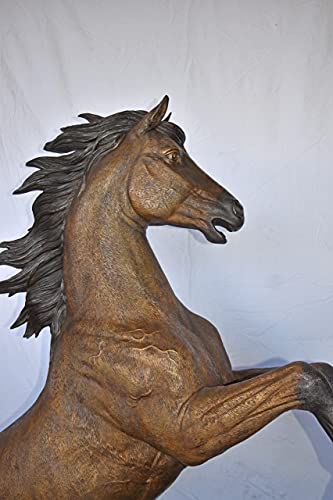 Estatua de Caballo Erguido Grande en Bronce miniatura 4