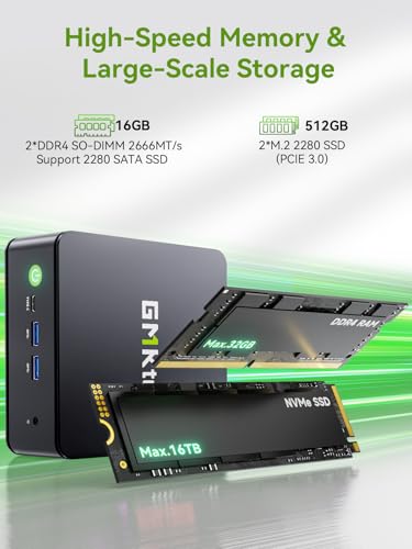 Miniatura 8 de Gmktec G3 Plus N150 Mini Pc Intel Twin Lake N150 Upgrade N100 , 16 Gb Ram 3200 Mhz, 512 Gb Pcie3.0 Ssd M.2 Nvme Ssd Soporta Pcie 3.0 , Mini Computadora, Usb 3.2 4.2 Hdmi 4k 60hz, 2.5g Lan, Micro Pc