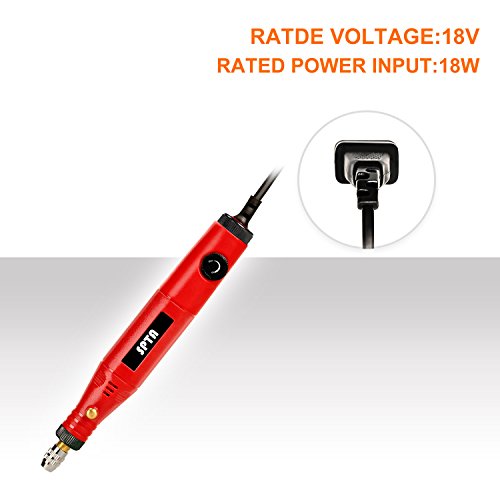 Electric Rotary Tool Kit, SPTA Mini Electric Grinder Set/Nail Drill Mini Handle Electric Drill Grinding Engraving Pen Milling Trimming Polishing Drilling Cutting Engraving Tool 33Pcs Kit