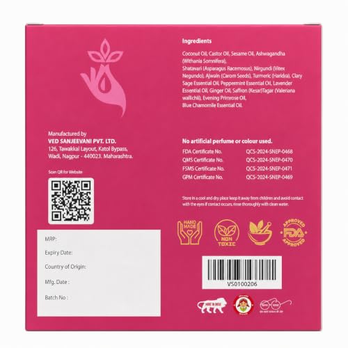Image of Ved Sanjeevani, Menstrual Comfort Nabhi Oil | For Period Cramps & Abdominal Discomfort | With Herbal Ingredients | 30 ml