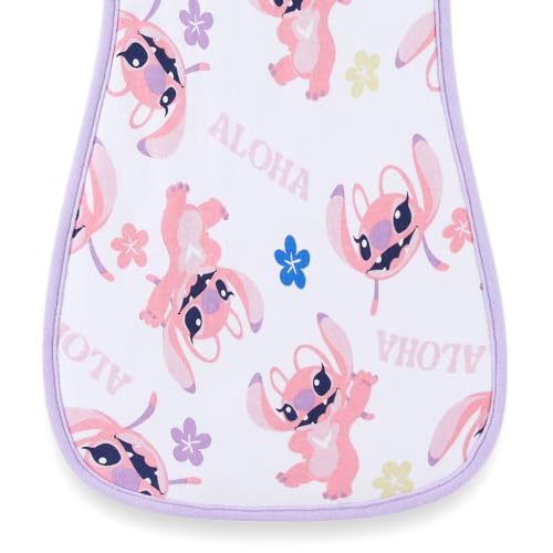 Image of Disney Baby Stitch Angel Burp Cloths 3 Pack 20 inch x 10 inch Burping Rags Infants