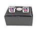 Aminco International MLB Boston Red Sox Team Logo Square Cufflinks Gift Box Set