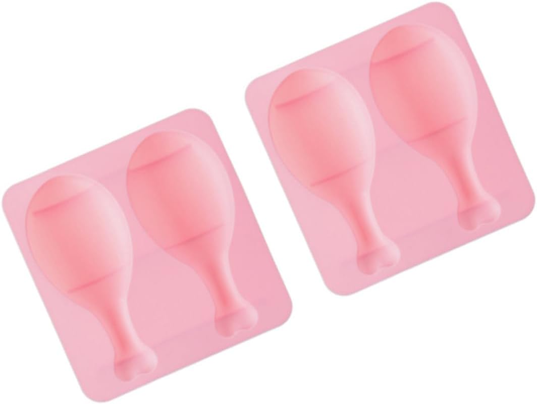 Hemobllo 2pcs Silicone Cake Mold Chicken Leg Design Baking Ring Molds Pink Baking Supplies for Home