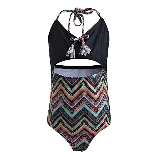 Talgat Swimsuits for Big Girls, One Piece Bikini Swim Bathing Suits (ET1807, S)