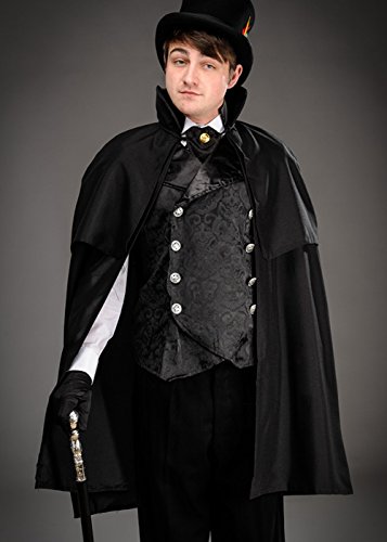 Sancto International Adult Victorian Gentlemans Black Cape