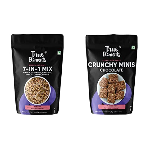 Image of True Elements 7 in 1 seeds mix 250g and Dark Chocolate Minis 100g