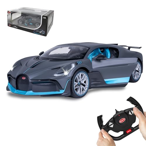 JAMARA 403131 - Bugatti Divo 1:14 2,4 GHz Tür manuell, 11 KM/h, originalgetreue Lackierung, detailgetreuer Innenraum, LED Fahrlicht, Türen können manuell geöffnet werden