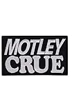 Gesticktes Bügelbild LipaLipaNa Motley Crue Silver Glam Metal Band Aufnäher Besticktes Patch zum Aufbügeln Applique