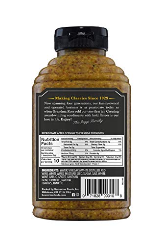 Beaver Stone Ground Mustard, 12 Ounce (Pack of 6)