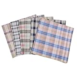 Itkcozcg Einstecktuch aus Baumwolle mit Karomuster, Mehrzweck-Taschentuch, Einstecktuch für Business, Freizeit, Mode-Accessoire, kariert, Taschentuch, Unisex, 6 Stk, One size