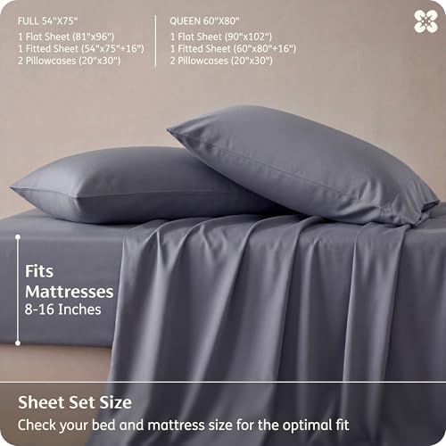 Bedsure PureWoven 100% Rayon Derived from Bamboo, Queen Sheets, 4 Pieces — view 6