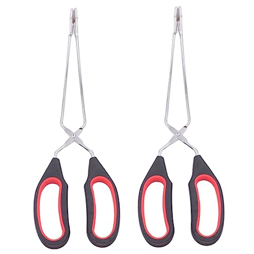 HIAKDOFT 2 Piezas Pinzas de Barbacoa Multifuncionales Clip de Comida Antideslizante y Resistente al para Steak Pizza y Pan Grande