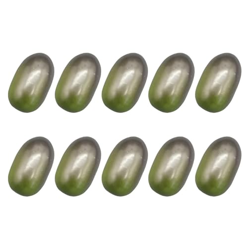 TEMOOUES 10 frutas de aceituna de espuma realistas para accesorios de exhibición y arreglos decorativos, accesorios de fotografía, suministros de fiesta, aceitunas artificiales para decoración del