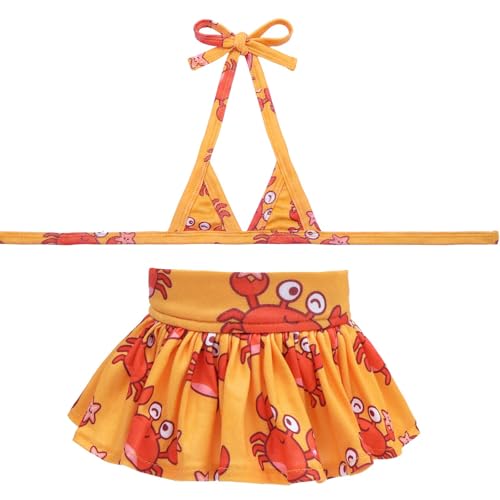 Image of CuteBone Dog Bikini Dress, Stylish Swimsuit Costume for Small Dogs, Comfortable & Adjustable Puppy Bathing Suit, Soft Outfit Pet Apparel for Beach, Pool and Summer Fun DB44M