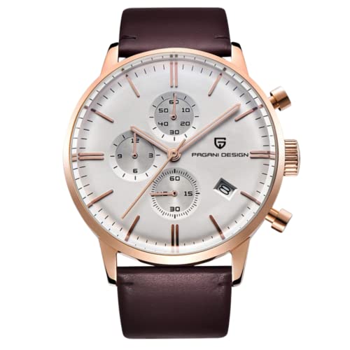 Pagani Design PD-2720K Chronograph (Movement Japanese VK67) | Stainless Steel Mens Luxury Watch Off White Dial (B09V7K71X4) Amazon Price History, Amazon Price Tracker