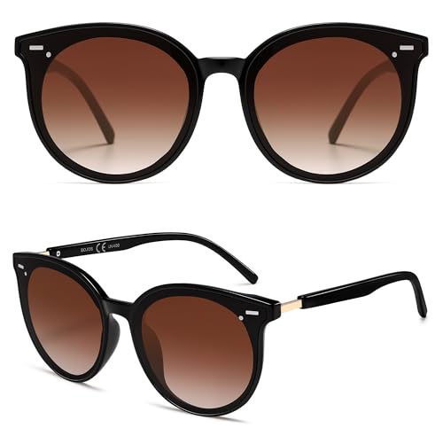 Image of SOJOS Sunglasses Womens Trendy 2025 Classic Round Retro Vintage Shades Large Frame Sunnies SJ2067