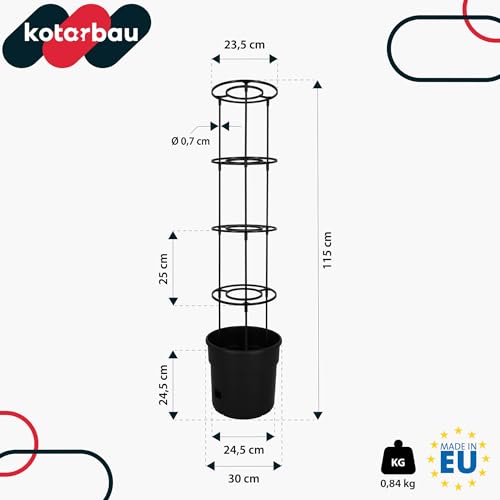 Tomatentopf Kotarbau Tomatenturm 115 cm mit Rankhilfe für Tomaten