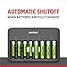 Rayovac USB Battery Charger, 8 Bay Charger for NiMH AA and AAA Rechargeable Batteries, Fast Charger for Batteries with Automatic Shut-Off