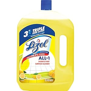 Lizol Disinfectant Surface & Floor Cleaner Liquid, Citrus – 2 Litre | Suitable for All Floor Cleaner Mops | Kills 99.9…
