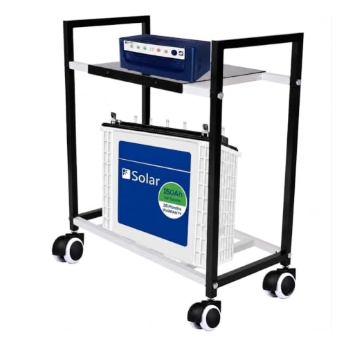 Image of Mumma's LIFE Single Battery Inverter UPS Trolley Stand | Sturdy, Compact & Portable Design | Rust Resistant Inverter Trolley Stand for Home | Inverter Cabinet Box, Supports Upto 80 KG