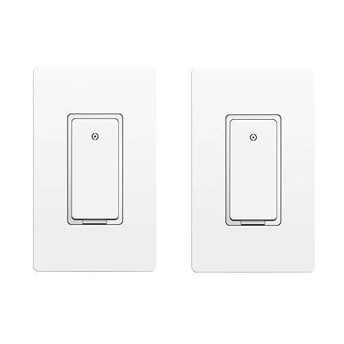 Miniatura 8 de Interruptor de luz inteligente, WiFi de un solo polo de 2.4 GHz, funciona con Alexa y Google Assistant para control de voz, control remoto de