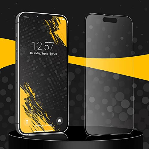 Image of STP FEEL AG Matte Gaming Screen Protector For iPhone 16 Pro 5G (Black, Pack of 1) Edge to Edge Coverage HD Clear, Anti-Scratch Tempered Glass