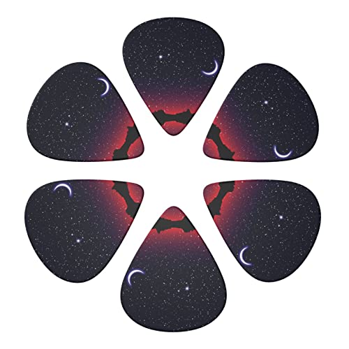 Red Sky At Night Starry Lot de 6 médiators pour guitare acoustique, guitare électrique, basse, ukulélé – fin, moyen et… - Les Beatles, Paul McCartney, John Lennon, RIngo Starr, George Harrison Red Sky At Night Starry Lot de 6 médiators pour guitare acoustique, guitare électrique, basse, ukulélé – fin, moyen et… – Image 5