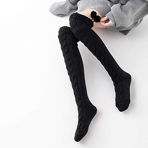 VETHIN Women's Cable Knit Thigh High Socks - Over Knee High Long Leg Stockings - Extra Long Winter Boot Leg Warmers4