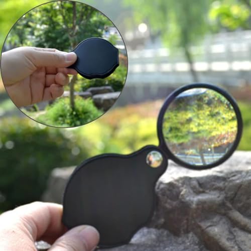 Lupa de Aumento Portátil Dobrável de Bolso com Lente de 60mm - Compacta, Prática e Ideal para Uso Di