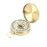 DETUCK(TM Pocket Compass Outdoor Compass Antique Hiking Hunting Camping Survival Compass Metal Compass Tool