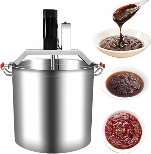 Mezclador automático de ollas, mezclador eléctrico portátil de mortero con barril de acero inoxidable para condimentos de olla caliente y mezcla de salsa de sopa
