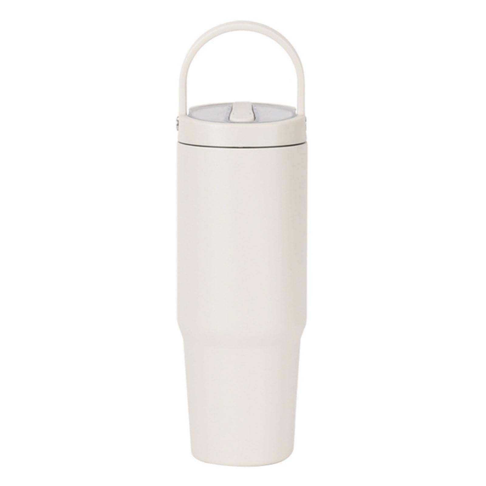 Edelstahl Trinkbecher mit Strohdeckel, 860 ml, mit Tragegriff, doppelt isolierter Reise Wasserbecher, Geschenk für Sport, Outdoor, Trinkgeschirr, Geschenk