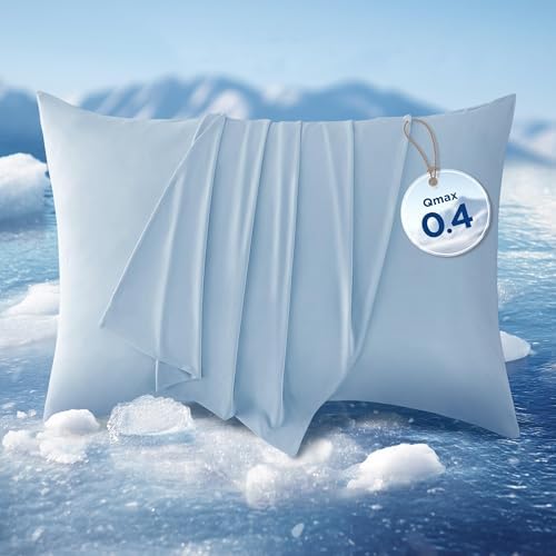 Bedsure Cooling Pillow Cases for Hot Sleepers, Cool Pillowcases f...