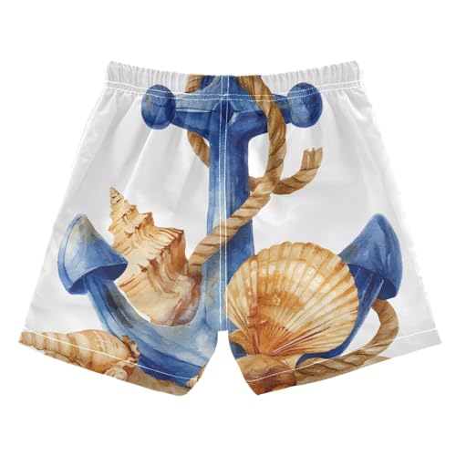 Boys Swim Trunks Anchor Conch Shell Toddler Swim Shorts Beach Board Shorts Swimsuit2