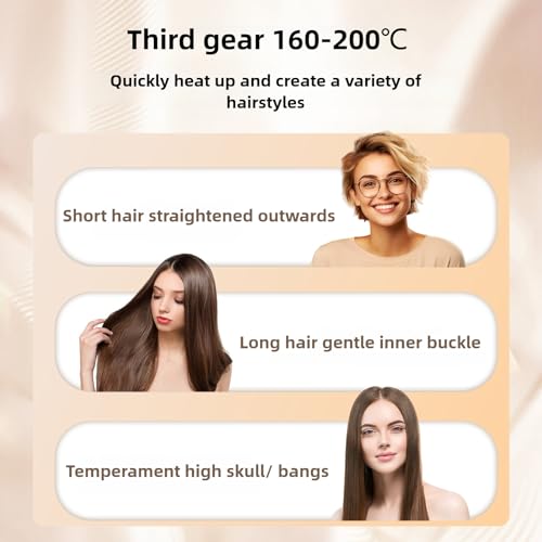 Cepillo alisador inalámbrico para cabello rizado y grueso miniatura 3